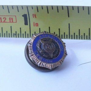 Vintage American Legion Blue Enamel With Star in Center Lapel Pin